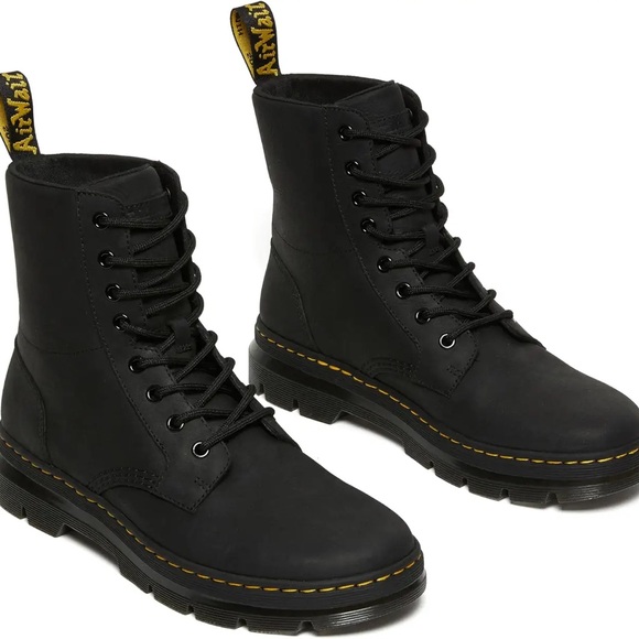 NWT - Dr. Martens Combs Leather Boots - Black - Women’s Size 8 - Picture 2 of 6